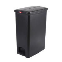 68 Litre Svelte Step-On Bin - Black