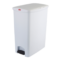 90 Litre Svelte Step-On Bin - White