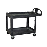 230kg Rated Bitbar 2 Shelf Utility Cart - Black