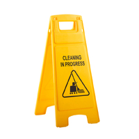 Cleaning in Progress Floor Safety Sign - Yellow