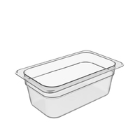 2.4Litre Cold Food Pan, 1/4 Size, PolyCarbonate, BPA-free
