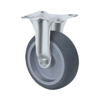 50kg Rated General Grey Rubber Castor - 50mm - Fixed