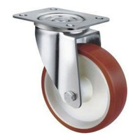 140kg Rated Urethane on Nylon Castor - 80mm - Swivel Plate