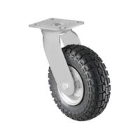 125kg Rated Pneumatic Castor - 200mm - Swivel Plate