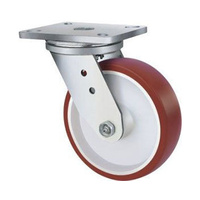 300kg Rated Urethane Castor - 125mm -Swivel Plate