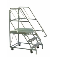 133KG Mobile Order Picking Platform Ladders - 3 Steps