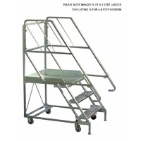 133KG Mobile Order Picking Platform Ladders - 6 Steps