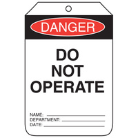 Do Not Operate Card - Pack of 100