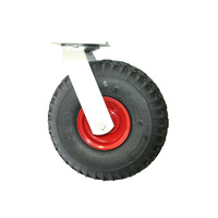 50kg Rated Y Series Plastic Centred Pneumatic Castors - 200mm -Swivel Plate