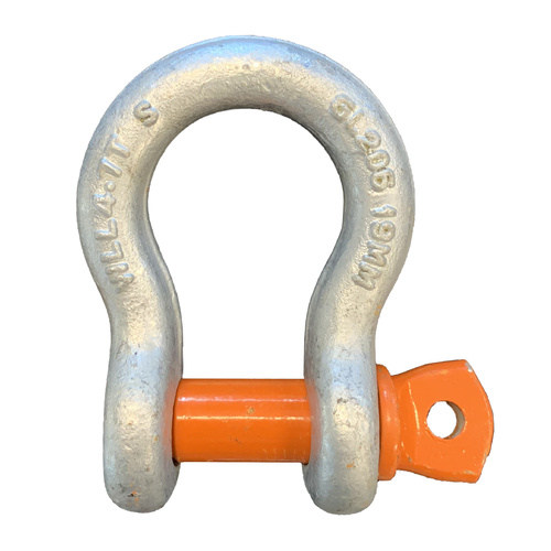 Grade S Alloy Steel Screw Pin Bow Shackles - Component Size - 32mm
