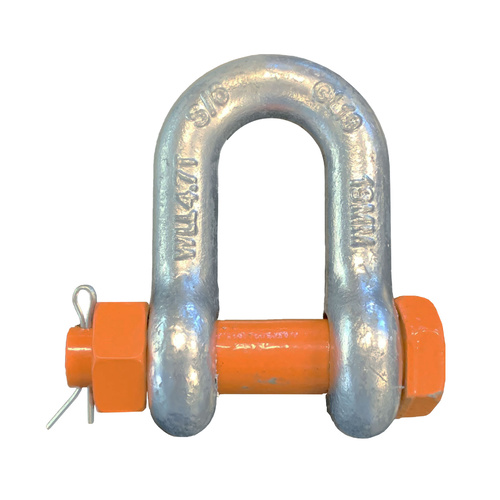Grade S Alloy Steel Safety Pin Dee Shackles - Component Size - 38mm