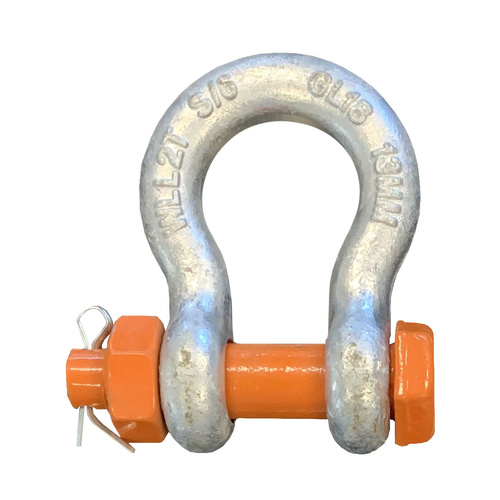 Grade S Alloy Steel Safety Pin Bow Shackles - Component Size - 51mm