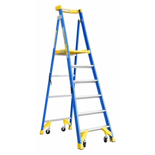 Bailey 170KG 6 Step Fibreglass Platform Ladder 1.80 m