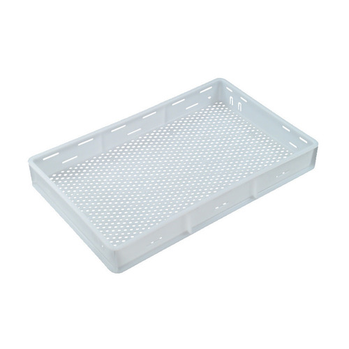 29L Plastic Confectionery Tray Vented 712 X 448 X 95mm - White