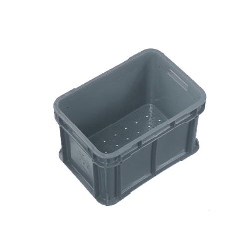 20L Plastic Crate Vented Stack And Nest 400 X 280 X 245mm -Grey [Select Delivery Location: VIC, NSW, QLD]