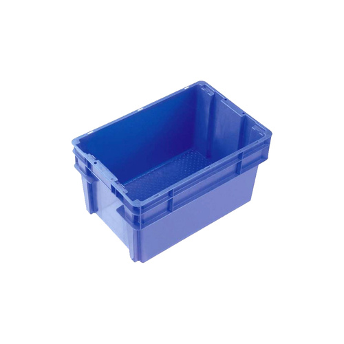 52L Plastic Crate Stack & Nest Container 578 X 384 X 318mm - Blue