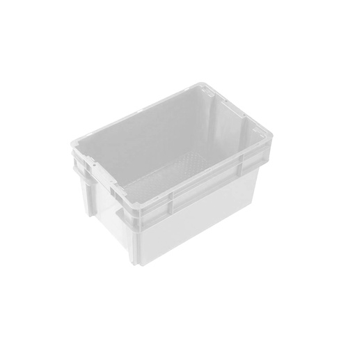 52L Plastic Crate Stack & Nest Container 578 X 384 X 318mm - White