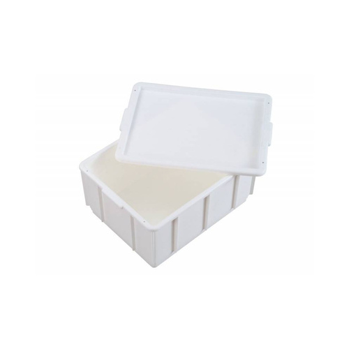 21L Plastic Crate Medium Storage Container - Food Grade - White