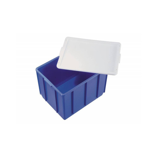 33L Plastic Crate Large Storage Container - Food Grade - 432 X 324 X 305mm - Blue