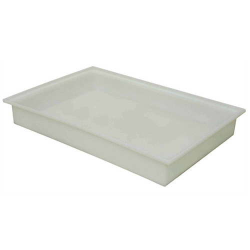 50L Rotomolded Plastic Tray - 800 x 550 x 120mm - Natural [Select Delivery Location: VIC, NSW, QLD]
