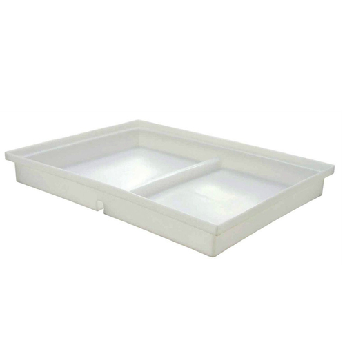 95L 2 Compartment Rotomolded Plastic Tray - 1050 X 800 X 120 - Natural [Select Delivery Location: VIC, NSW, QLD]