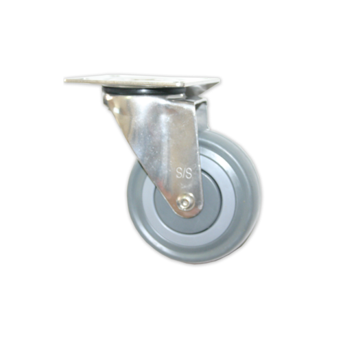 140kg Rated M Stainless Steel Series Castor - 100mm - Swivel Plate
