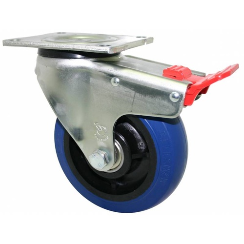 300kg Rated O Series Heavy Duty Castor - 100mm - Swivel With Brake