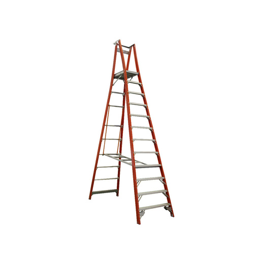 Indalex 150KG 12 step Fibreglass Platform Ladder - Platform Height - 3.60m
