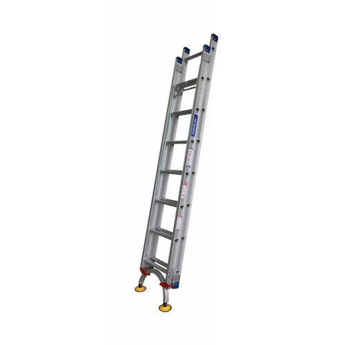 Indalex Aluminium Extension Ladder - 2.6m to 4.1m - 180KG
