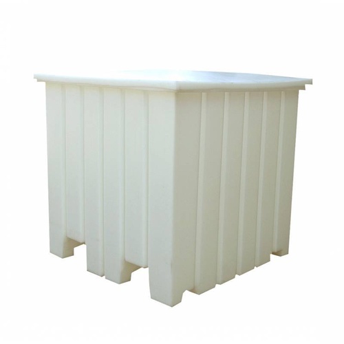 1000L Plastic Poly Tank - 1165 x 1165 x 1100mm - White [Delivery: VIC, NSW, QLD]