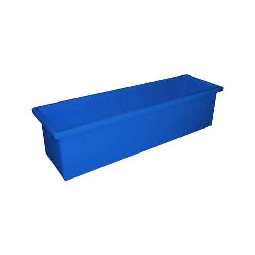 300L Plastic Poly Tank - 1630 x 435 x 430mm - Blue [Delivery: VIC, NSW, QLD]