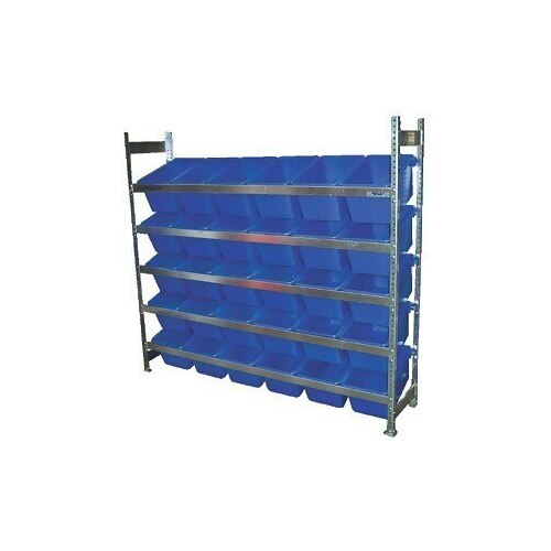 5 Level Bin Action Rack with 30 Blue Model 30D Bins [Delivery: VIC, NSW, QLD]