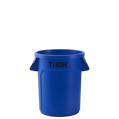 60L Thor Round Plastic Bin - Blue