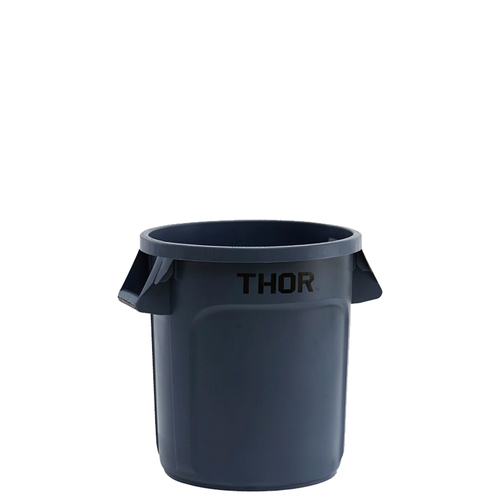60L Thor Round Plastic Bin - Grey