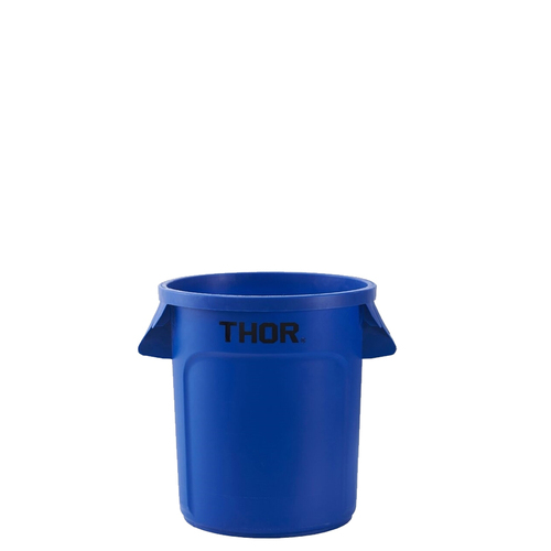 38L Thor Round Plastic Bin - Blue