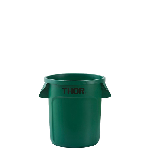 38L Thor Round Plastic Bin - Green