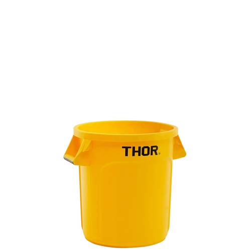 38L Thor Round Plastic Bin - Yellow