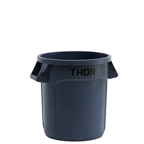 75L Thor Round Plastic Bin - Grey