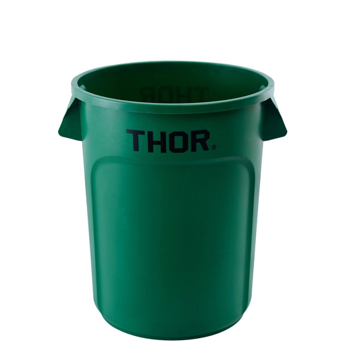 121L Thor Round Plastic Bin - Green