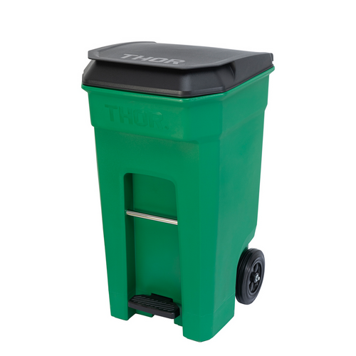 240 Litre THOR Step-On Roll-out Bin - Green