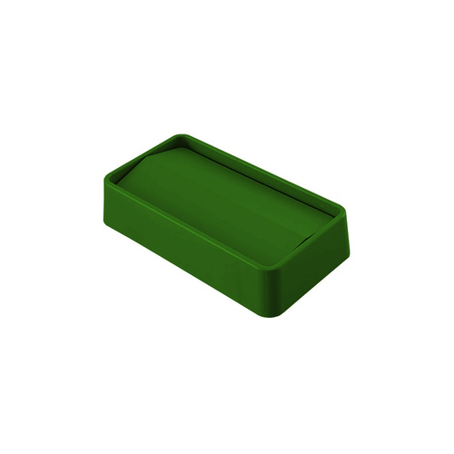 Svelte Plastic Swing Lid 52.3cm x 28.8cm x 11.5cm-GREEN