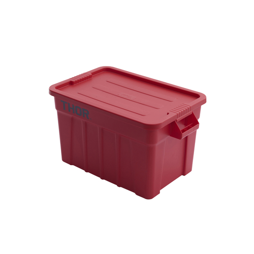 75L Plastic Tote Box with Lid 70.8cm x 43.4cm x 38.4cm - Red