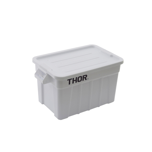75L Plastic Storage Container With Lid - Food Grade - 70.8cm x 43.4cm x 38.4cm - White