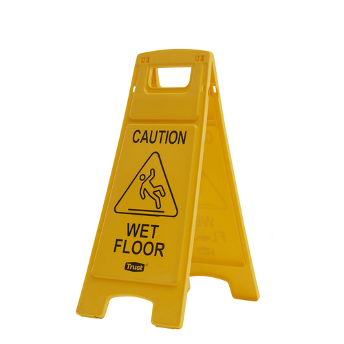 Caution Wet Floor Safety Sign 66.0 x 27.9 x 30.5 cm - Yellow