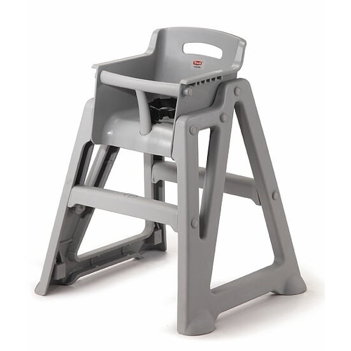 Microban High Chair Flatpack 63.6cm x 58.3cm x 76.8cm - PLATINUM