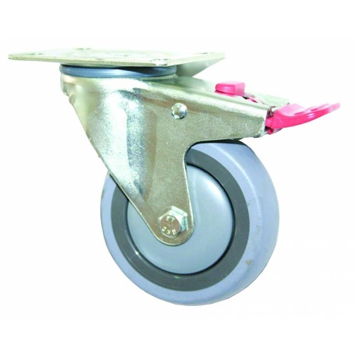 100kg Rated M Series Industrial Castor - 75mm - Swivel with Brake