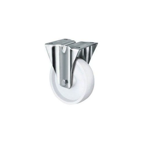 270kg Rated Stainless Steel Nylon Castor - 125mm - Fixed