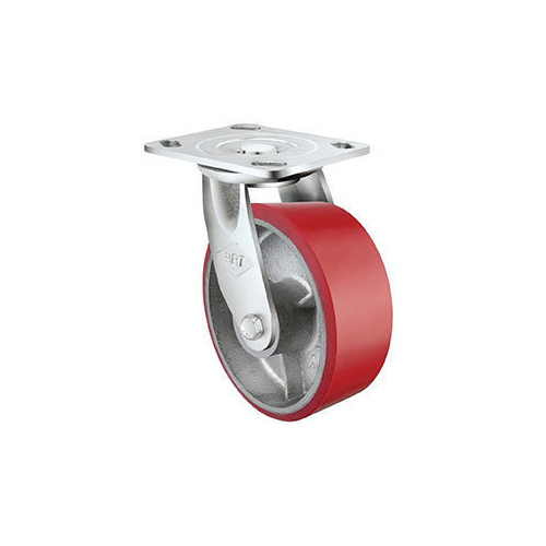 350kg Rated Urethane Castor - 150mm - Swivel Plate