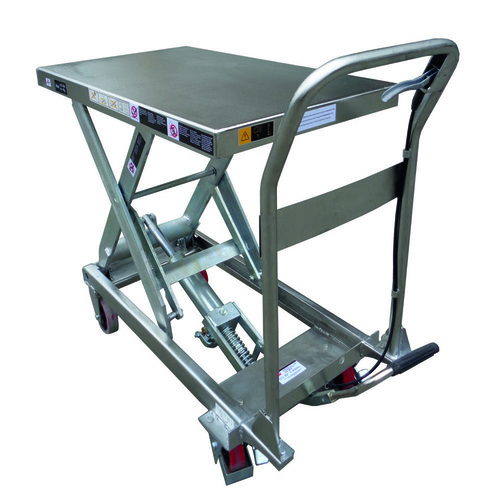 450kg - Stainless Steel Top - Scissor Lift Table - Manual