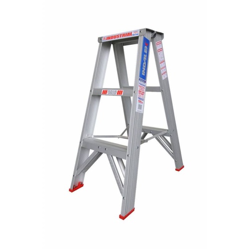 Indalex 150KG 3 Step Double Sided Aluminium Step Ladder
